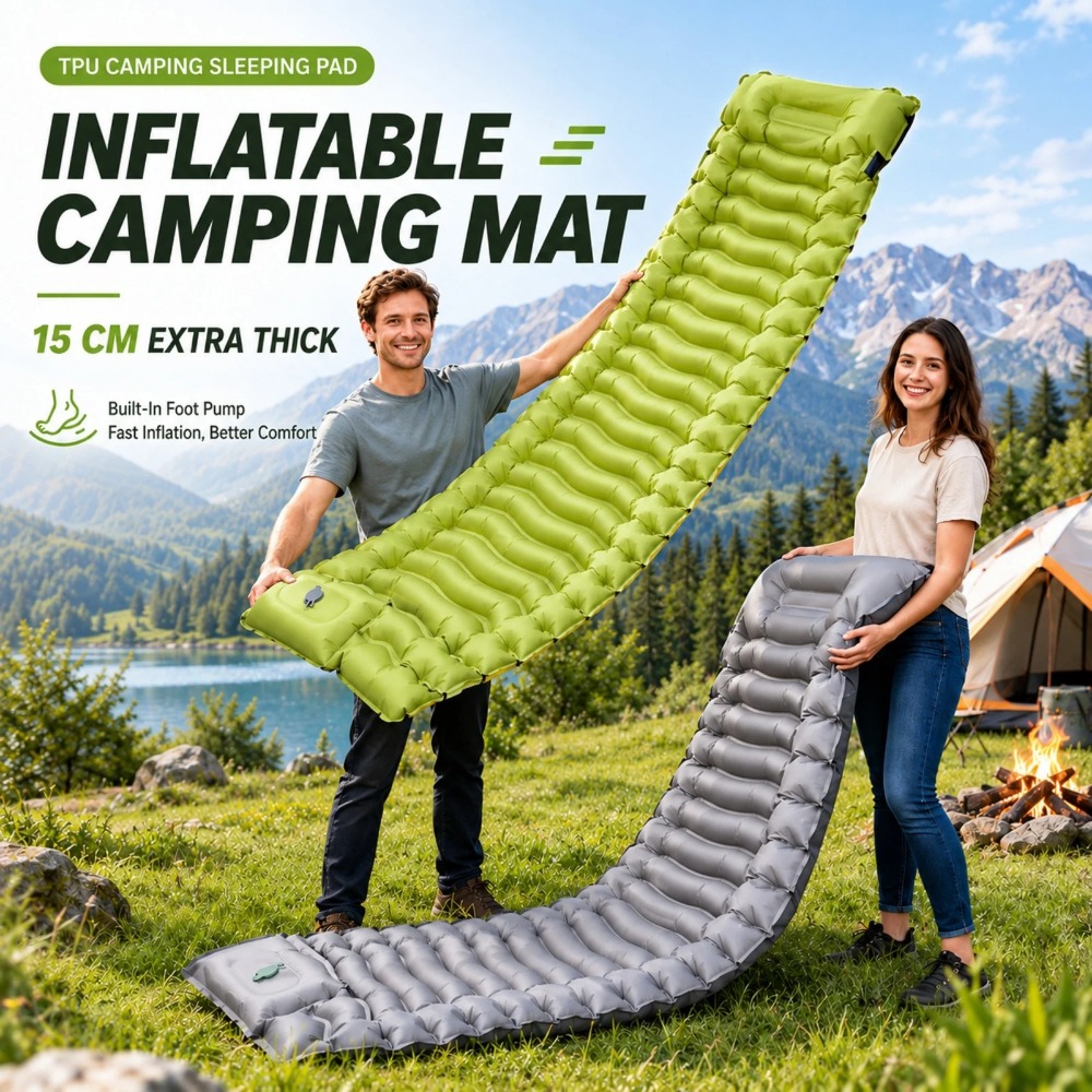 Outdoor Camping Rug - Camping Sleeping Mat Inflatable Mattress Outdoor