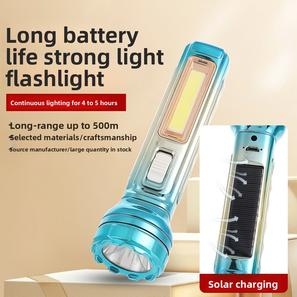 Camping Solar Lantern - Solar-Powered Super Bright LED Flashlight -