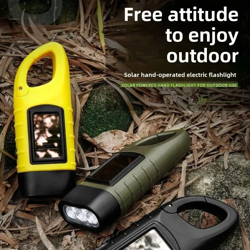 Camping Solar Lantern - Portable Lightweight Solar Hand Crank Flashlight