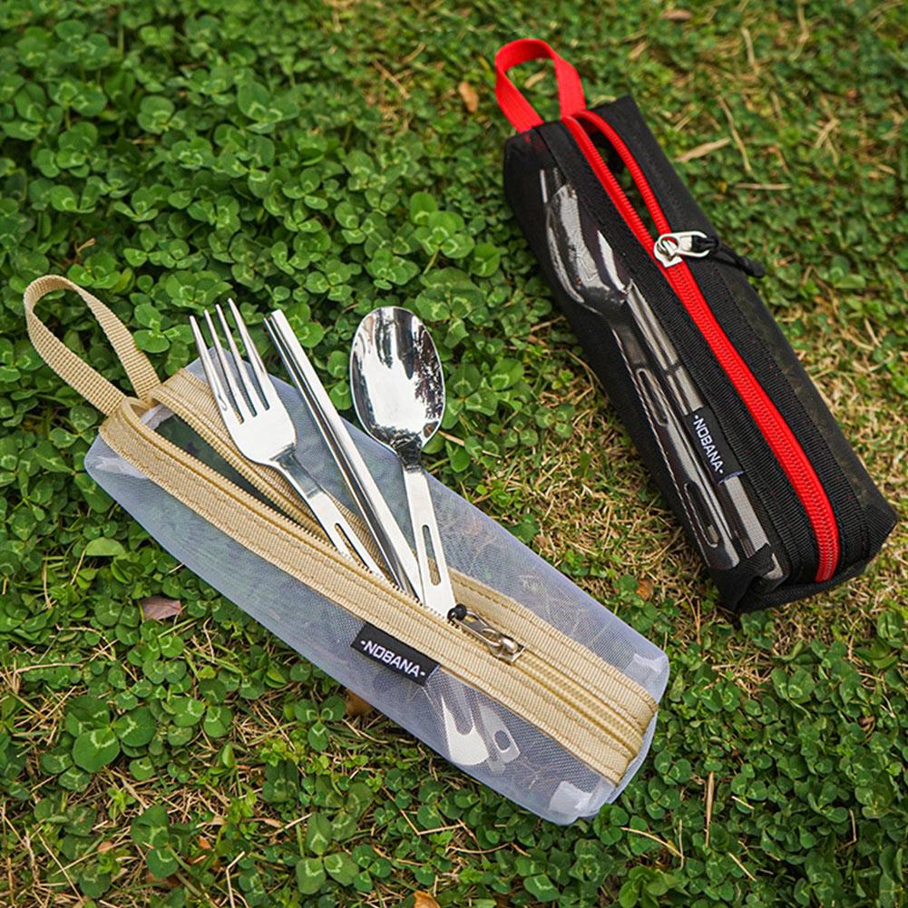 Outdoor Camping Utensils - Portable Cutlery Storage Bag Outdoor Camping