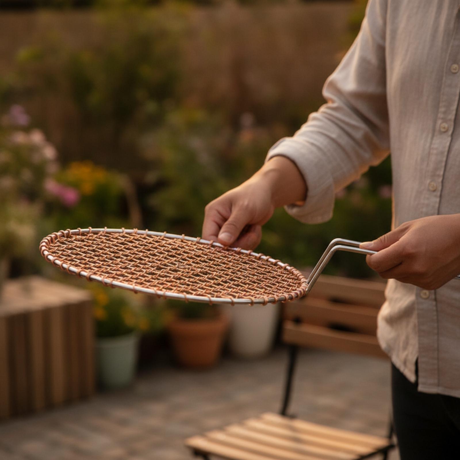 Portable Copper Mesh Round Gri - Outdoor Camping Grill ulasan dan harga