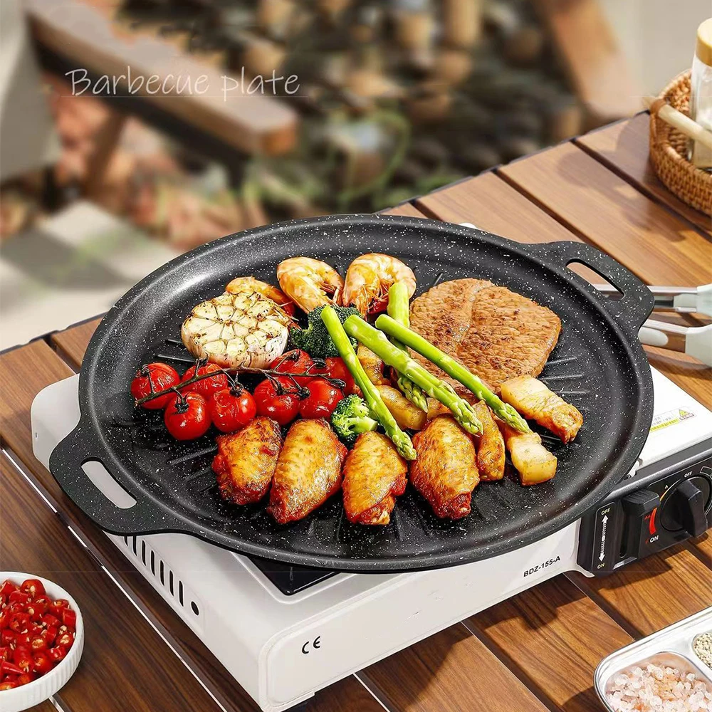 34CM Outdoor BBQ Grill Pan Non - Kitchen Outdoor Camping ulasan dan harga