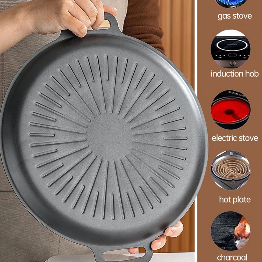 34CM Outdoor BBQ Grill Pan Non - Kitchen Outdoor Camping ulasan dan harga