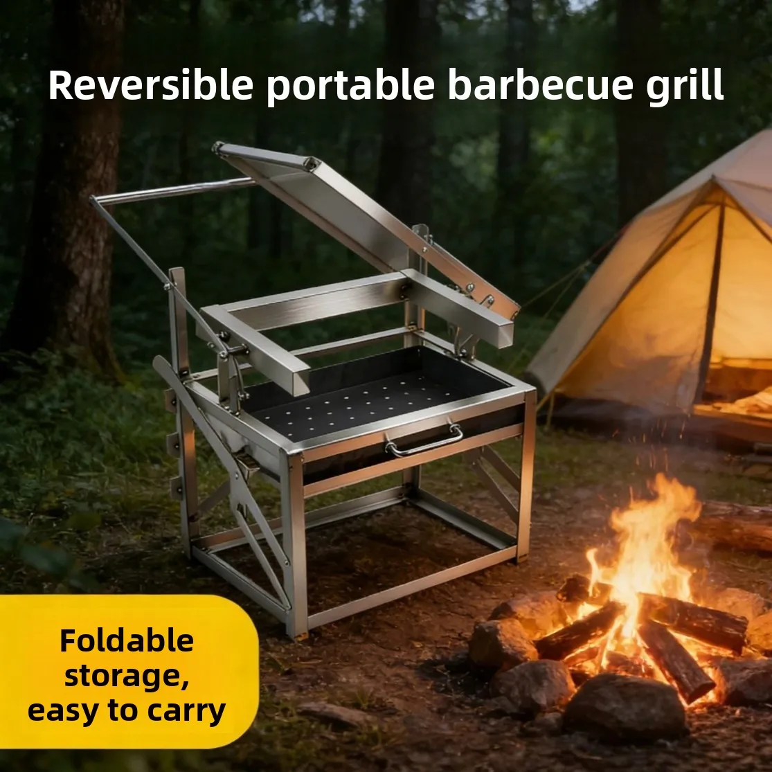 Durable Auto Rotating Bbq Gril - Outdoor Camping Grill ulasan dan harga