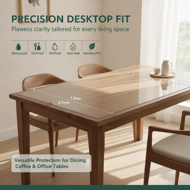 Clear PVC Table Protector Wate - Kitchen Outdoor Camping ulasan dan harga