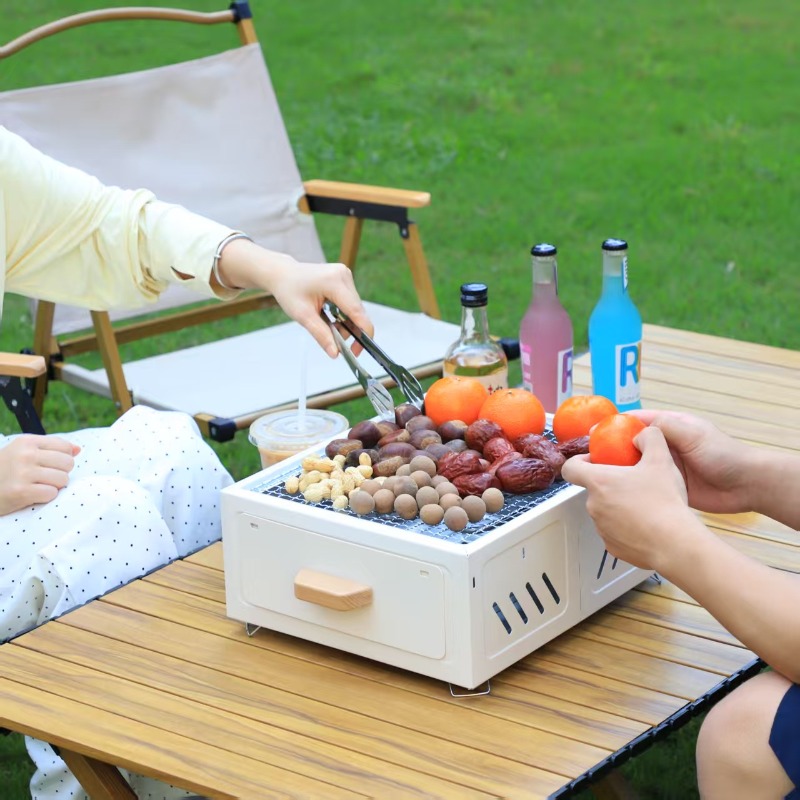 Portable Charcoal BBQ Grill Sq - Outdoor Camping Grill ulasan dan harga
