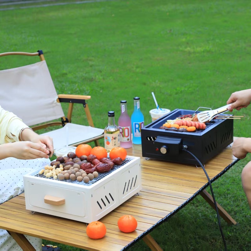Portable Charcoal BBQ Grill Sq - Outdoor Camping Grill ulasan dan harga