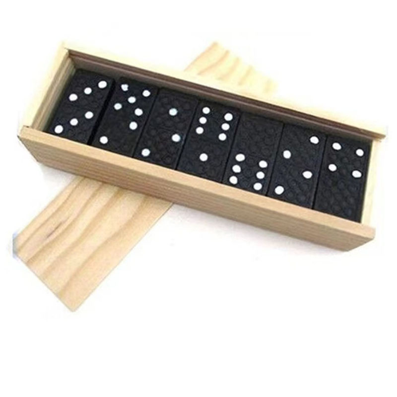 28pcs/Set Wooden Domino Board  - Outdoor Camping For Kids ulasan dan harga