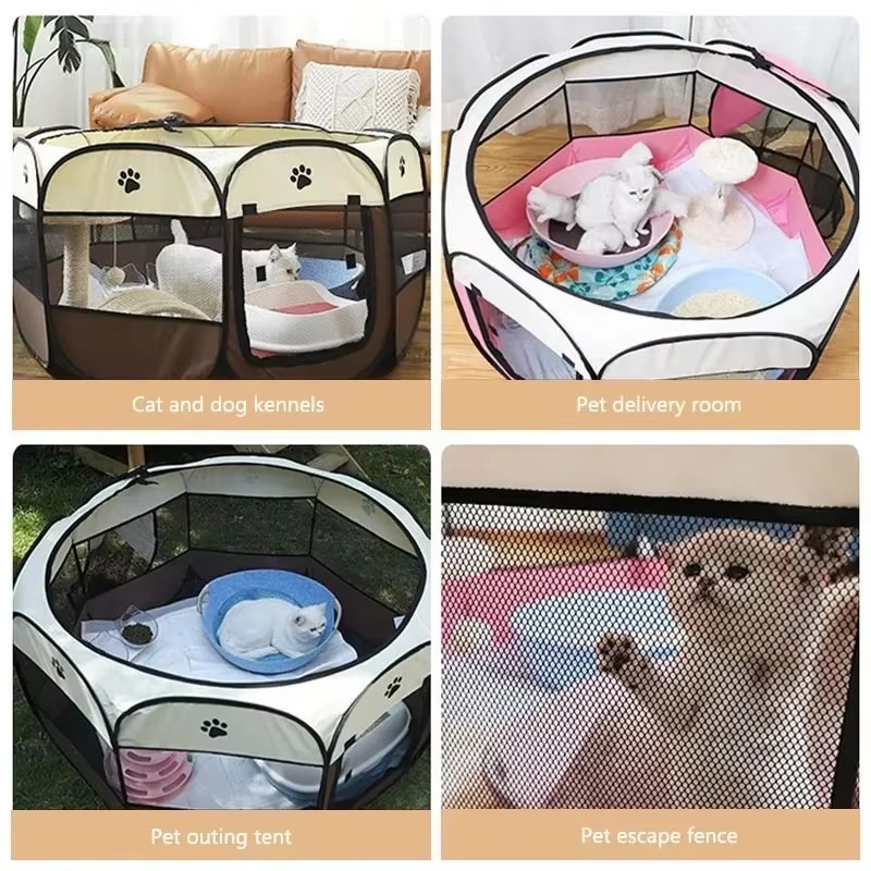 Portable Folding Pet Tent, Oct - Outdoor Camping Dog Fence ulasan dan harga