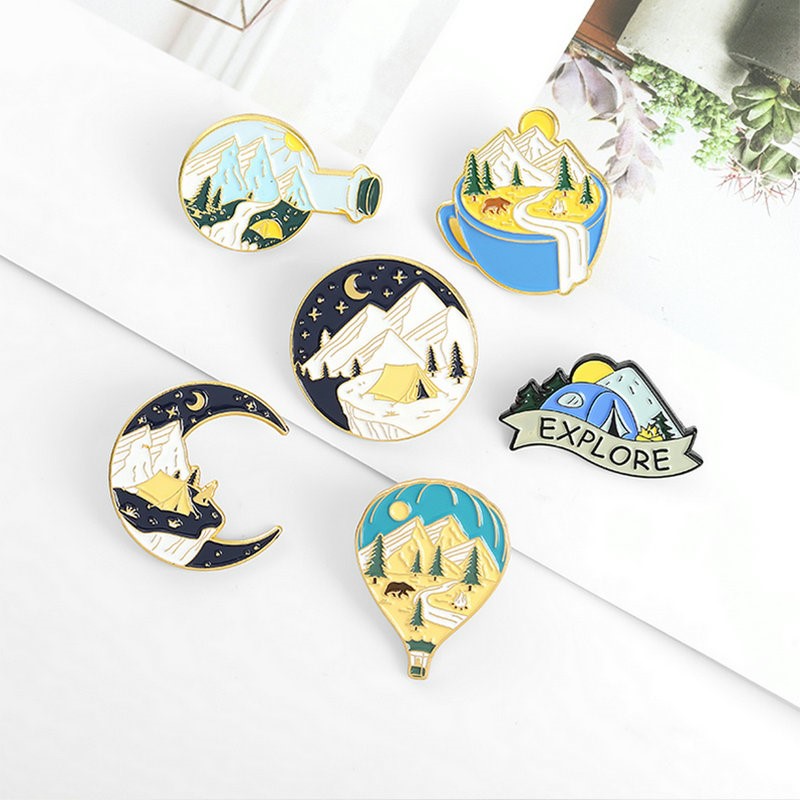 Camping Adventure Enamel Pins  - Outdoor Camping For Kids ulasan dan harga