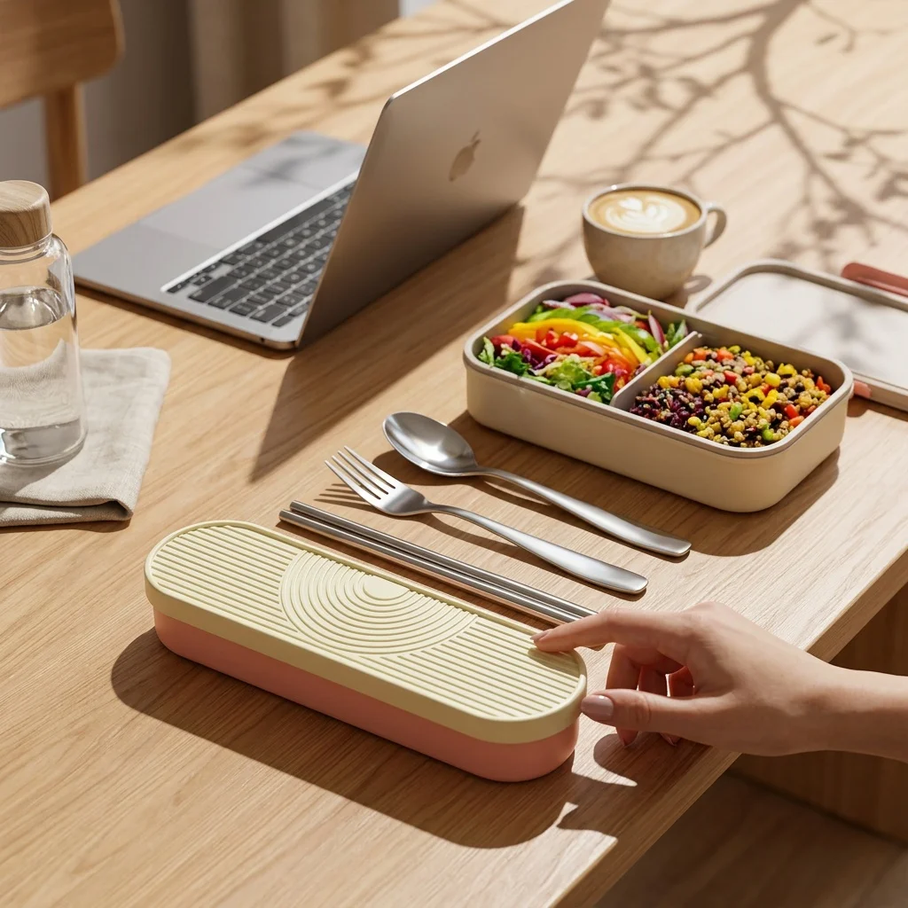 Portable Stainless Steel Cutle - Camp Utensil Set ulasan dan harga
