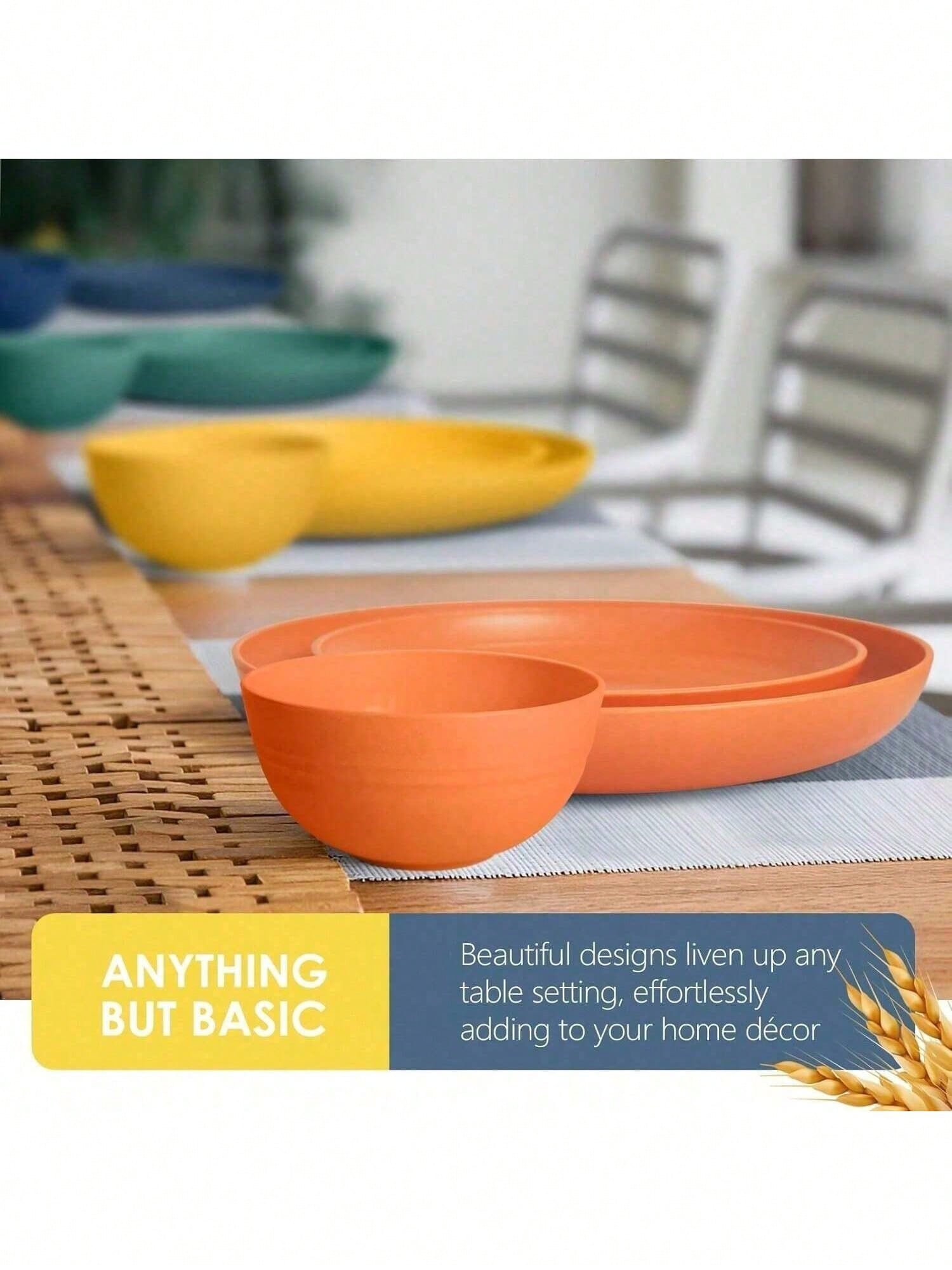 16 Piece Kitchen Wheat Straw D - Kitchen Outdoor Camping ulasan dan harga