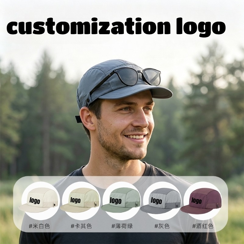 Custom Printed Logo Five-panel - Outdoor Camping Logo ulasan dan harga