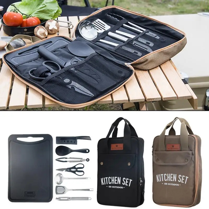 8pcs Camping Kitchen Cookware  - Outdoor Camping Kitchen With Sink ulasan dan harga