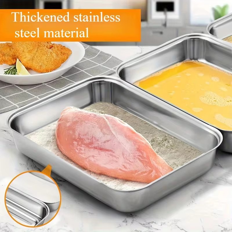 3-Piece Stainless Steel Food S - Kitchen Outdoor Camping ulasan dan harga