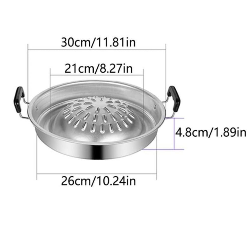 2 in 1 Hot Pot Grill Pan Non S - Kitchen Outdoor Camping ulasan dan harga