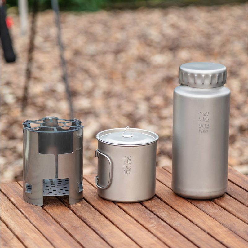 KEITH Pure Titanium Nesting Ca - Camp Utensil Set ulasan dan harga