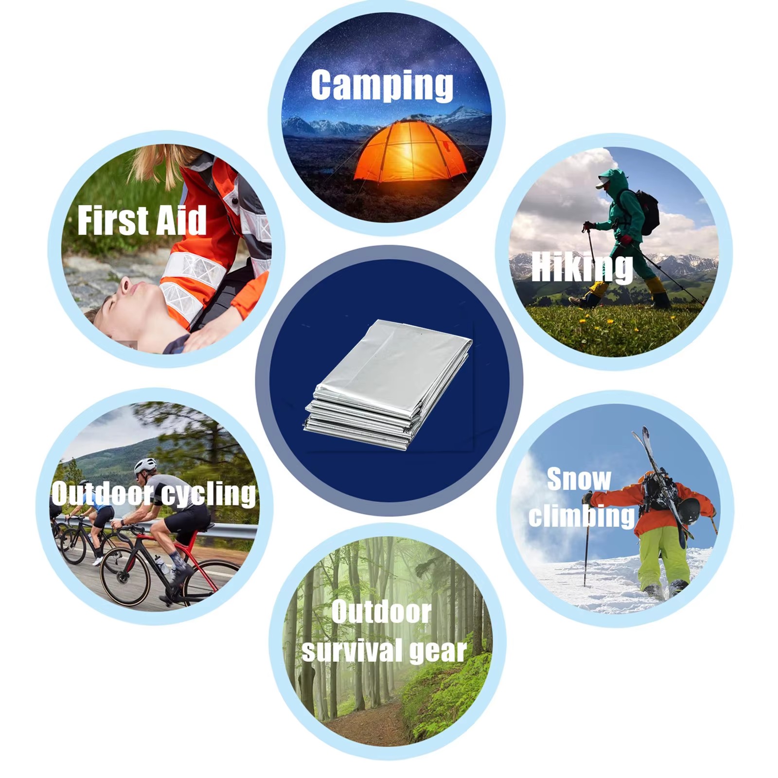 1/4PCS Emergency Blanket Outdo - Survival Kit ulasan dan harga