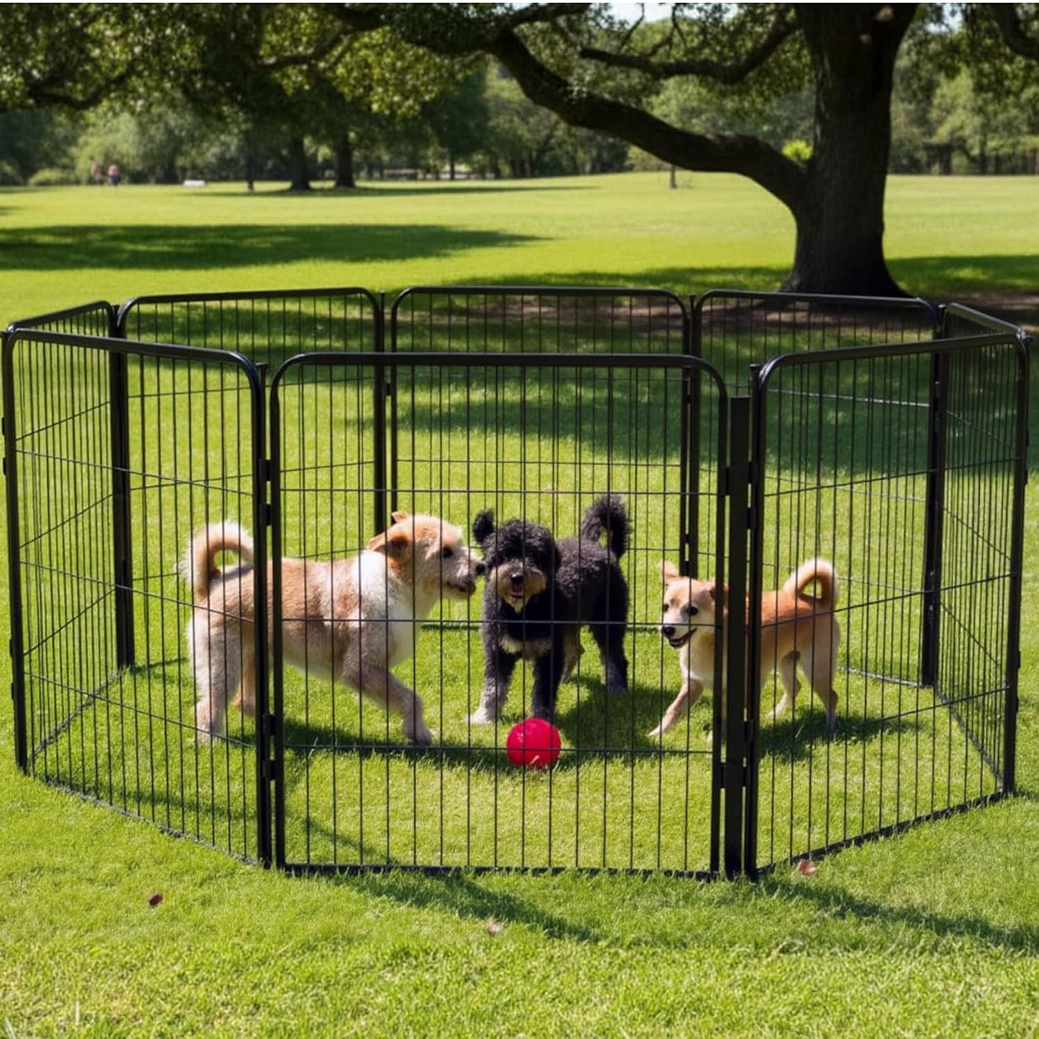 32'' 8 Panels Heavy Duty Dog P - Outdoor Camping Dog Fence ulasan dan harga