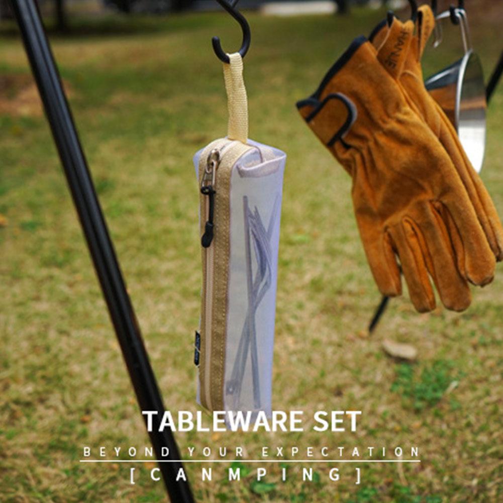 Portable Cutlery Storage Bag O - Outdoor Camping Utensils ulasan dan harga