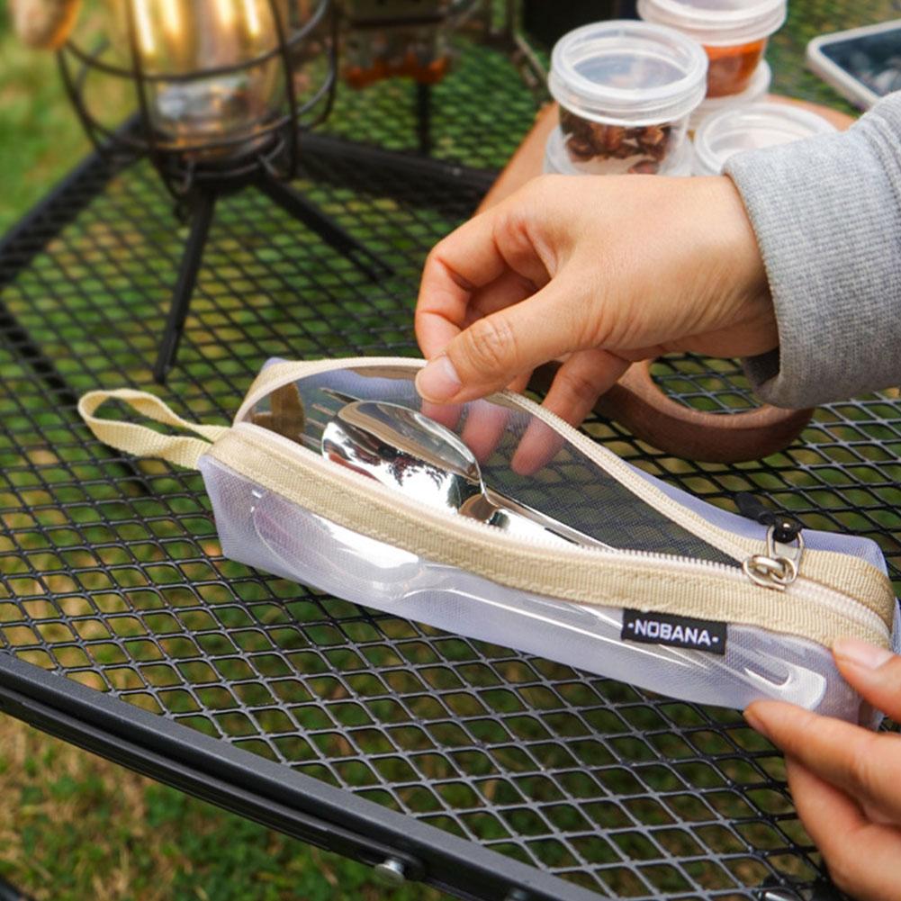 Portable Cutlery Storage Bag O - Outdoor Camping Utensils ulasan dan harga