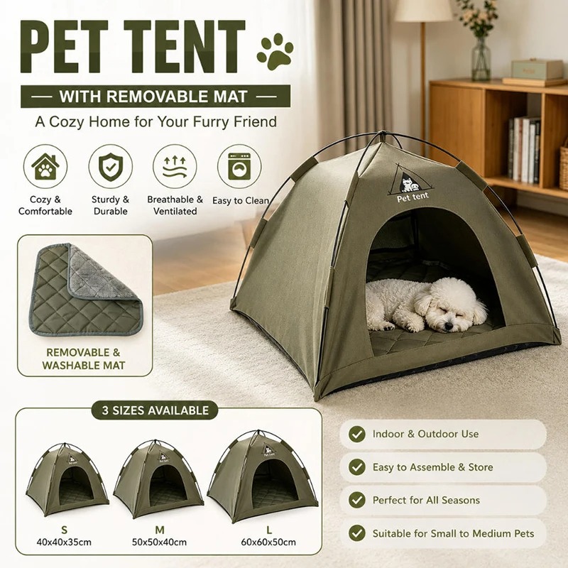 Foldable Cat House Pet Tent Fo - Outdoor Camping Dog Fence ulasan dan harga
