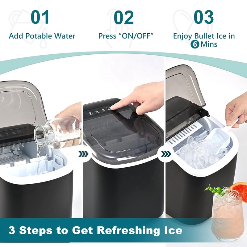 Portable Countertop Ice Maker  - Kitchen Outdoor Camping ulasan dan harga